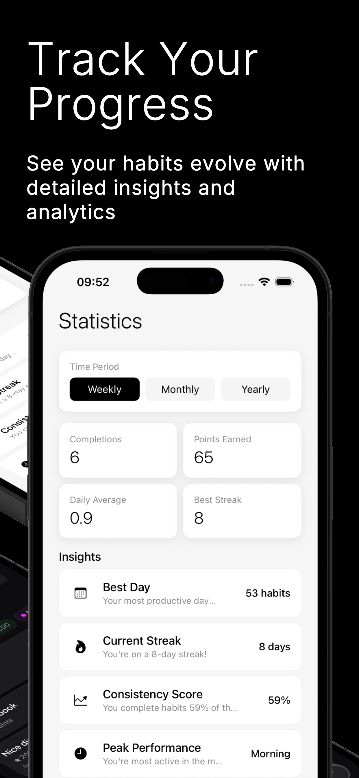 Track Your Progress - Statistics and insights